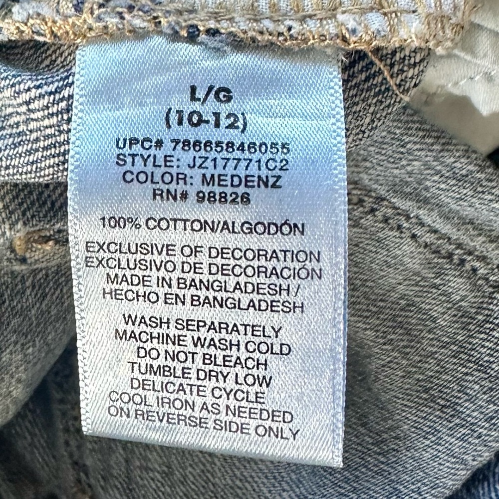 Jordache Distressed Denim Overalls Size L/G 10-12 - Picture 11 of 11